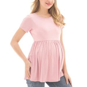 Bearsland Women's Short Sleeve Maternity Shirt